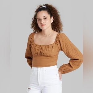 Wild fable cropped blouse